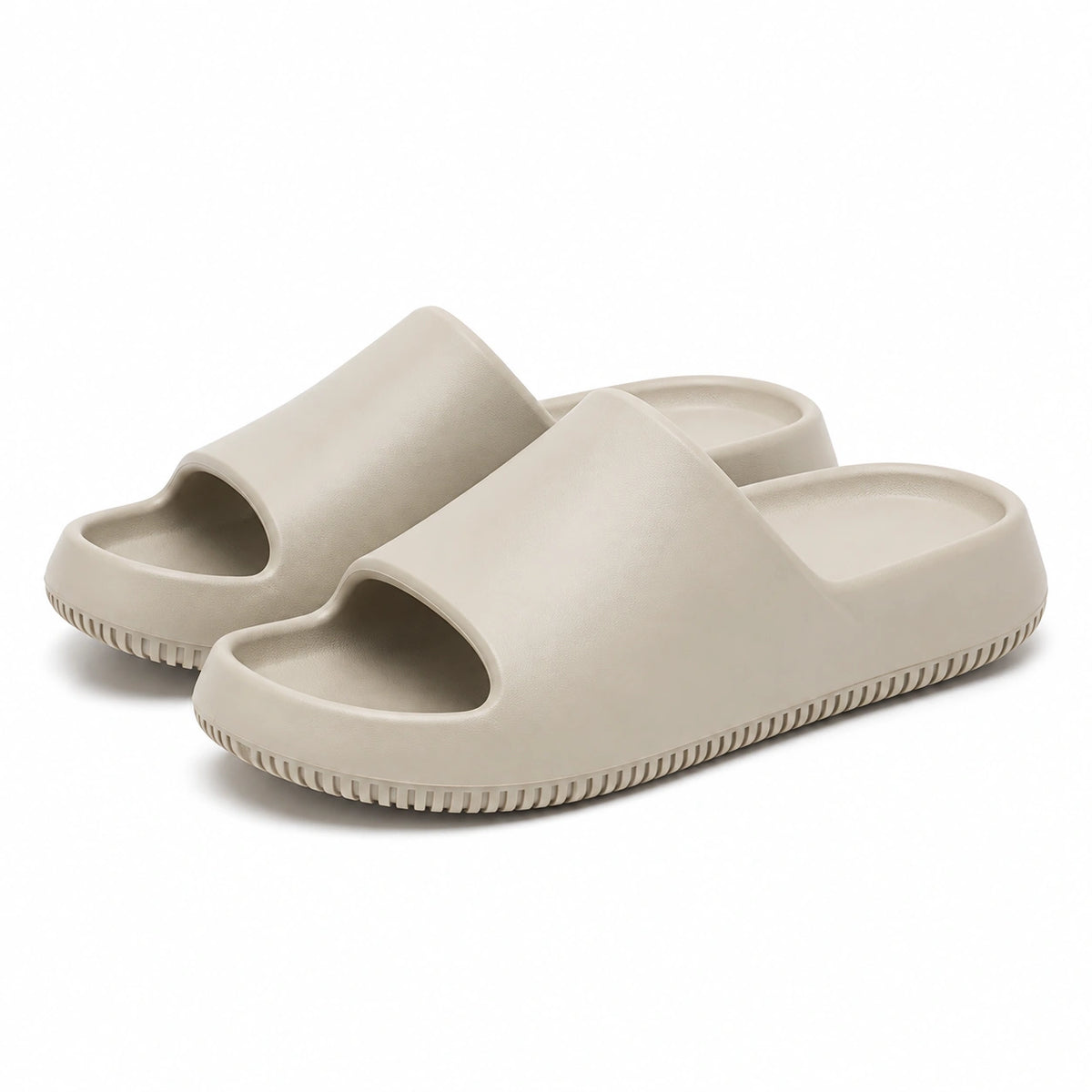Badeschlappen Größe 38/39 aus Synthetik in Beige - rutschfeste Freizeitschuhe