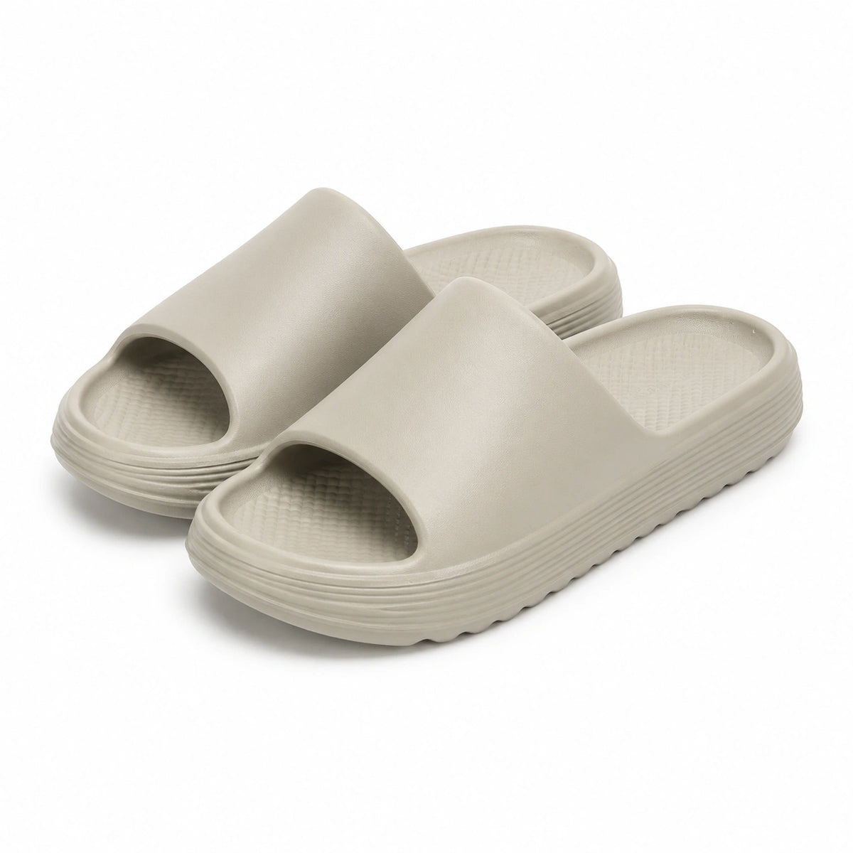 Badeschuhe Größe 38/39 aus EVA in Beige mit profilierter Sohle
