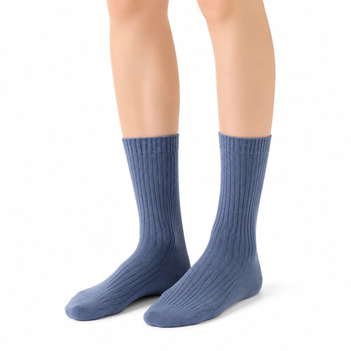 Rippensocken Größe 35-38 Blau Textil für Alltag mit elastischem Bund