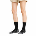 Sportsocken Größe 35-38 Schwarz Grau gerippt atmungsaktiv