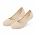 Füßlinge Größe 39-42 aus Textil Beige - flacher Schnitt für Ballerinas