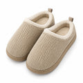 Hausschuhe Größe 42/43 aus Cord in Beige mit Plüschfutter