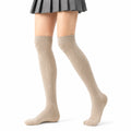 Kniestrümpfe Größe 35-38 Beige Strickoptik für Damen