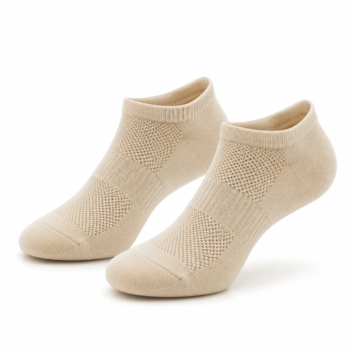 Sneakersocken 39-42 aus Textil in Beige - atmungsaktive Strickstruktur
