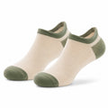 Sneakersocken Größe 43-46 aus Textil in Creme/Grün atmungsaktiv